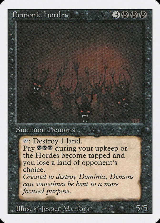 1994 Revised Edition Demonic Hordes rare #104 rare card image