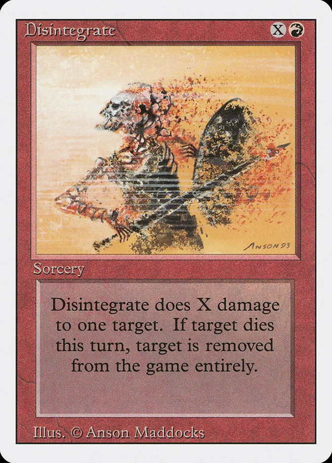 1994 Revised Edition Disintegrate common #142 common card image