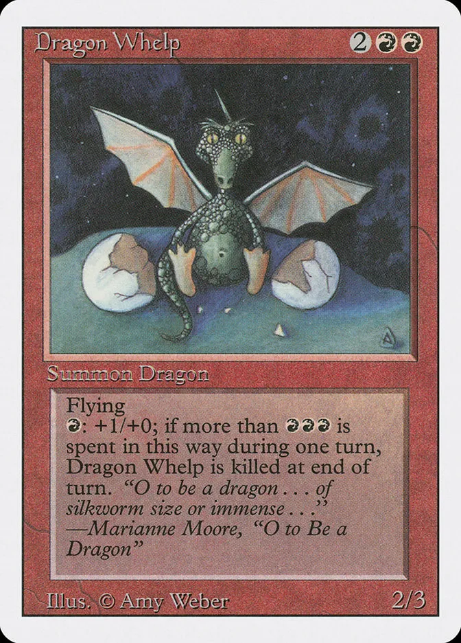 1994 Revised Edition Dragon Whelp uncommon #143 uncommon card image