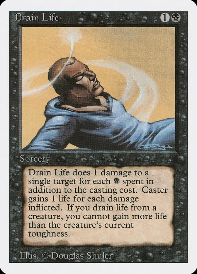 1994 Revised Edition Drain Life common #106 common card image