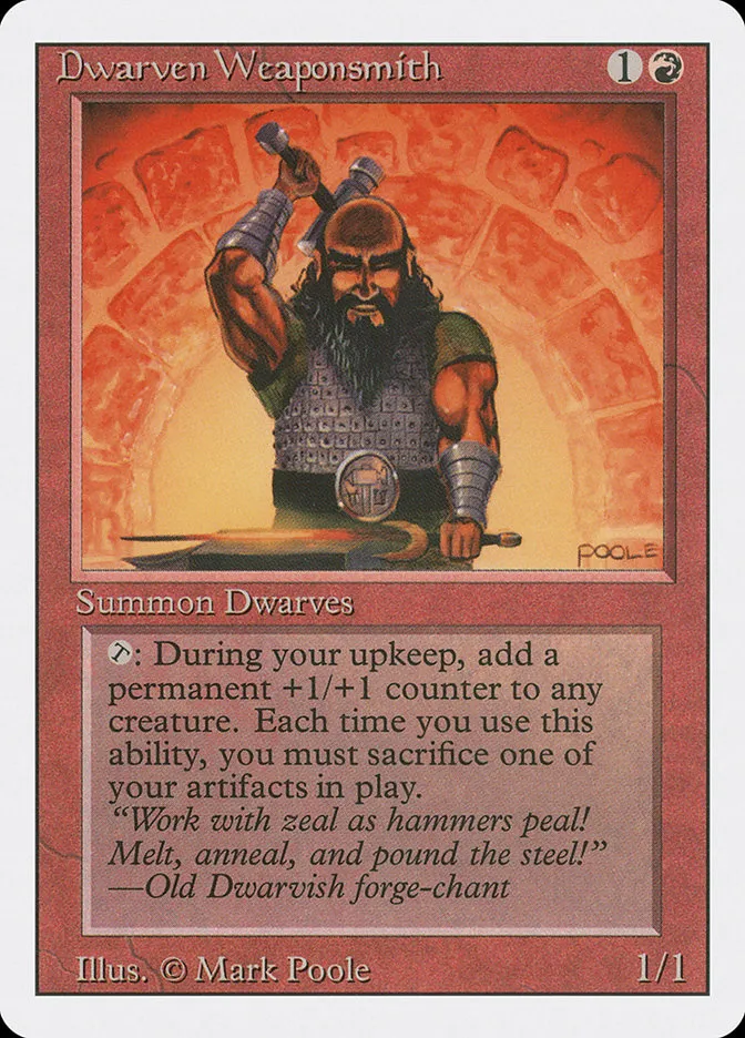 1994 Revised Edition Dwarven Weaponsmith uncommon #145 uncommon card image