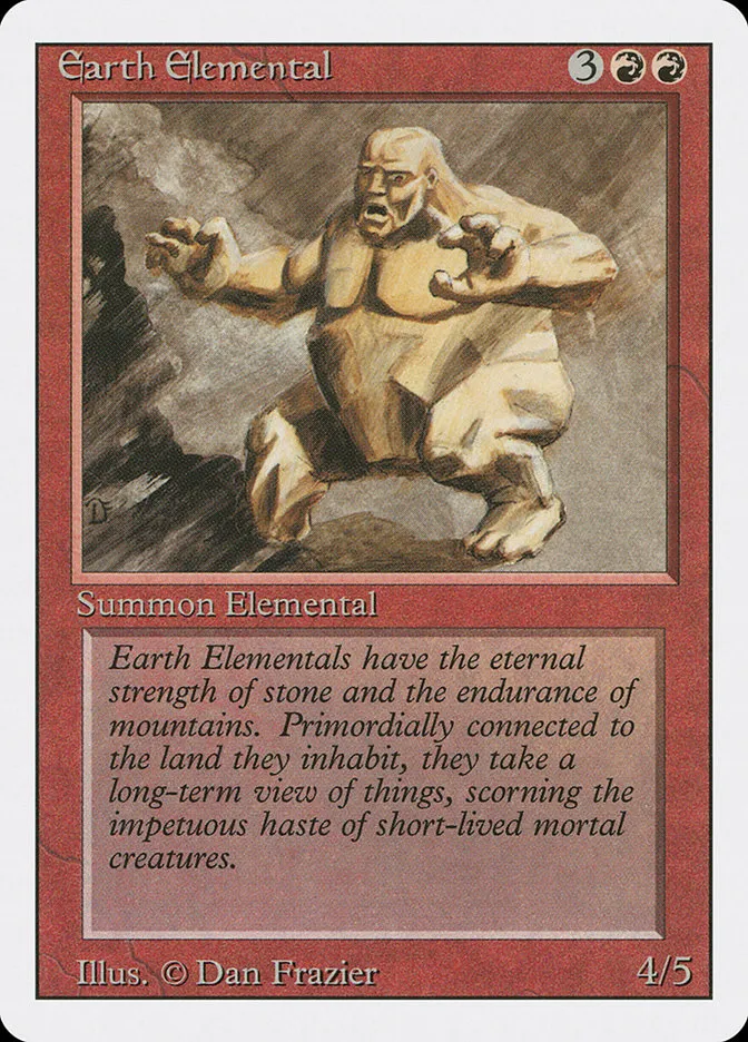 1994 Revised Edition Earth Elemental uncommon #146 uncommon card image