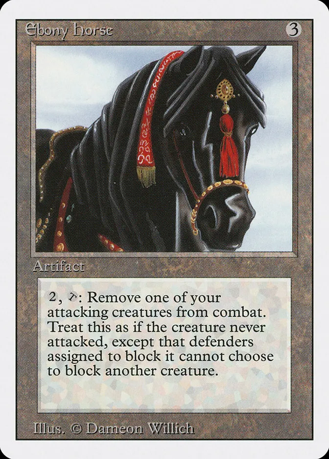 1994 Revised Edition Ebony Horse rare #247 rare card image