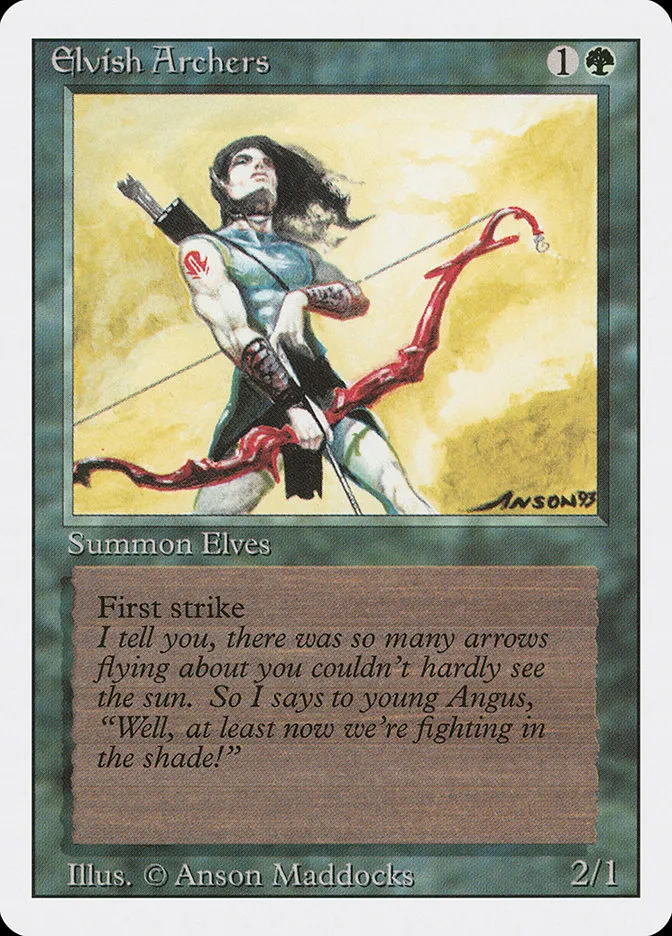 1994 Revised Edition Elvish Archers #193 rare card image