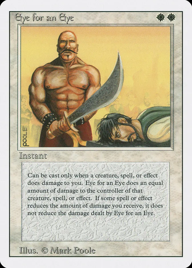1994 Revised Edition Eye for an Eye rare #18 rare card image