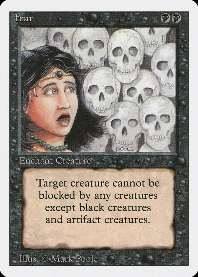1994 Revised Edition Fear common #111 common card image