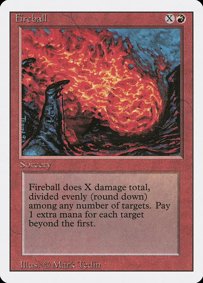 1994 Revised Edition Fireball common #150 common card image