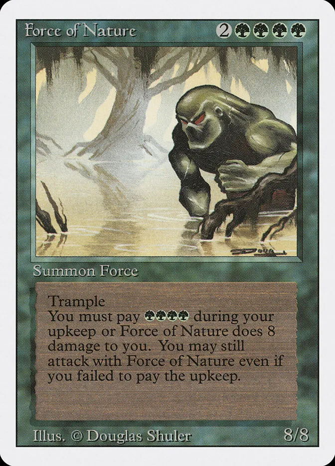 1994 Revised Edition Force of Nature rare #196 rare card image