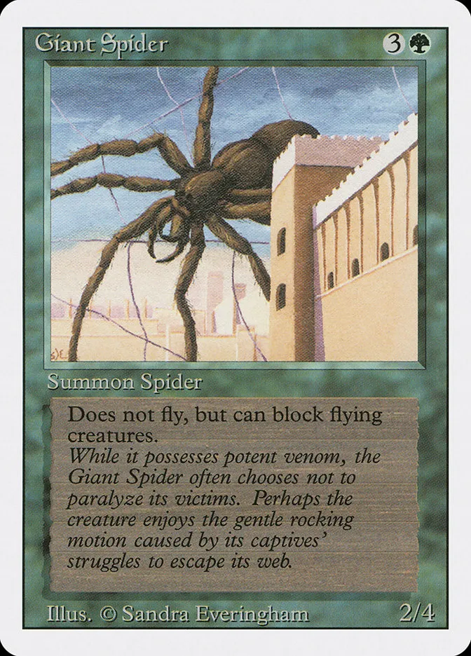 1994 Revised Edition Giant Spider common #200 common card image