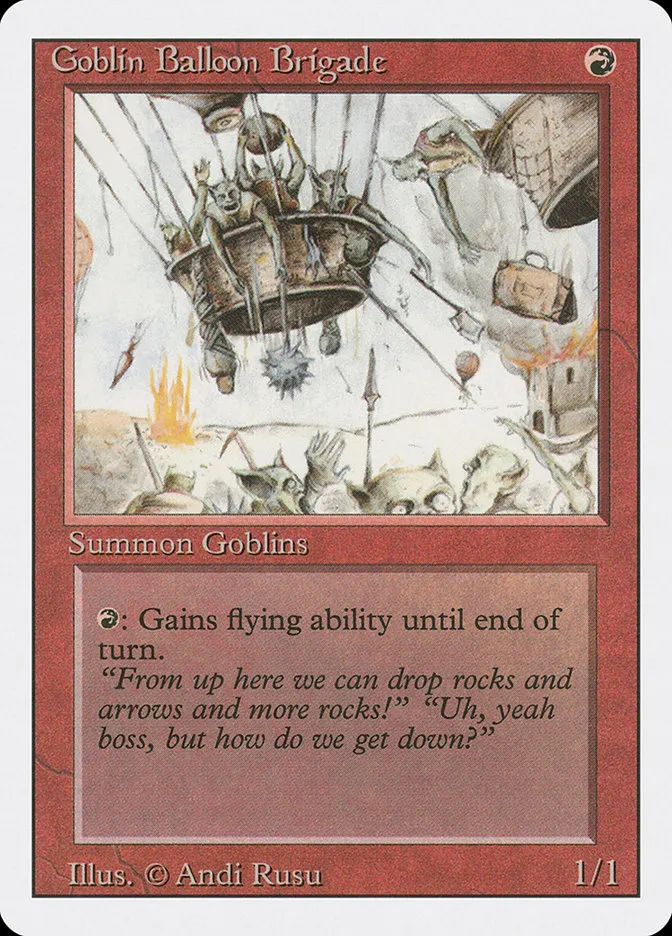 1994 Revised Edition Goblin Balloon Brigade uncommon #154 uncommon card image