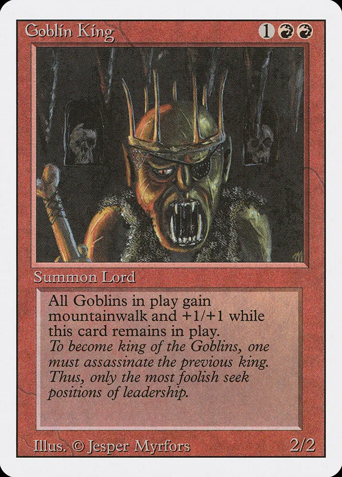 1994 Revised Edition Goblin King rare #155 rare card image