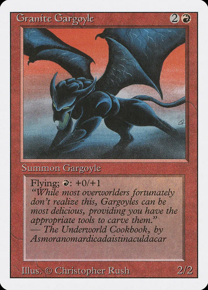1994 Revised Edition Granite Gargoyle rare #156 rare card image