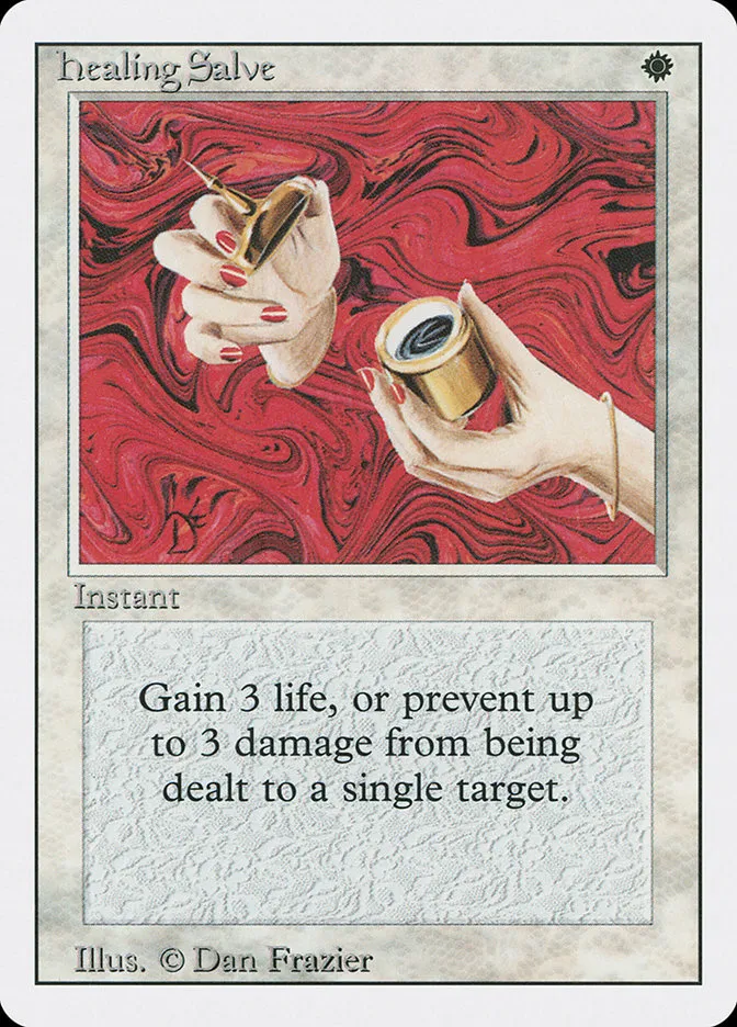 1994 Revised Edition Healing Salve common #22 common card image