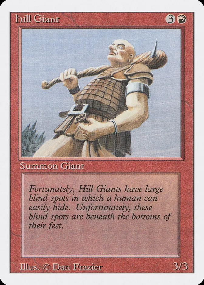 1994 Revised Edition Hill Giant common #158 common card image
