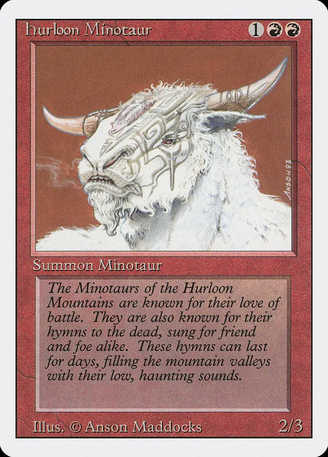 1994 Revised Edition Hurloon Minotaur common #159 common card image