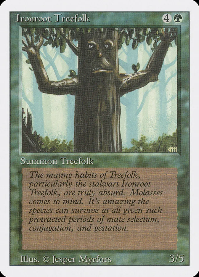 1994 Revised Edition Ironroot Treefolk common #204 common card image