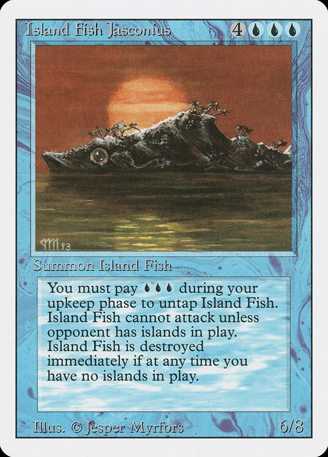 1994 Revised Edition Island Fish Jasconius rare #61 rare card image