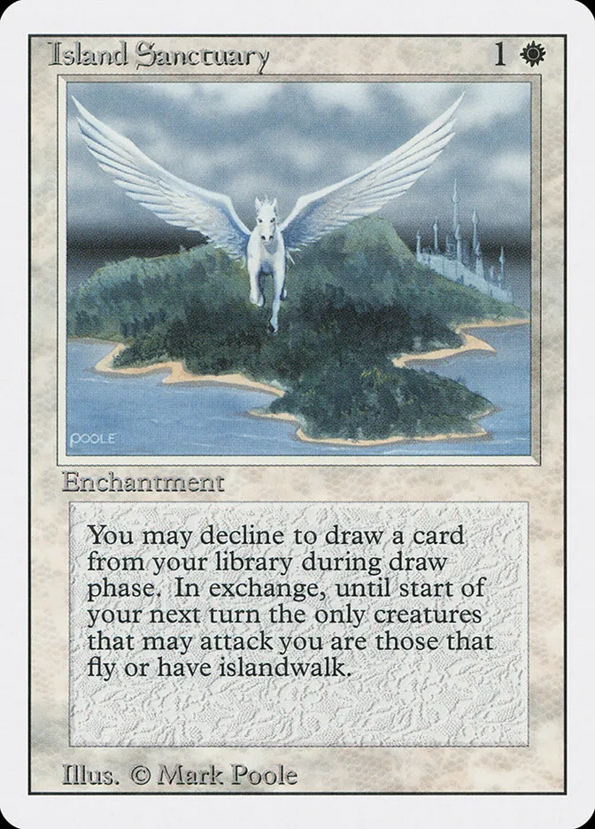 1994 Revised Edition Island Sanctuary #25 rare card image