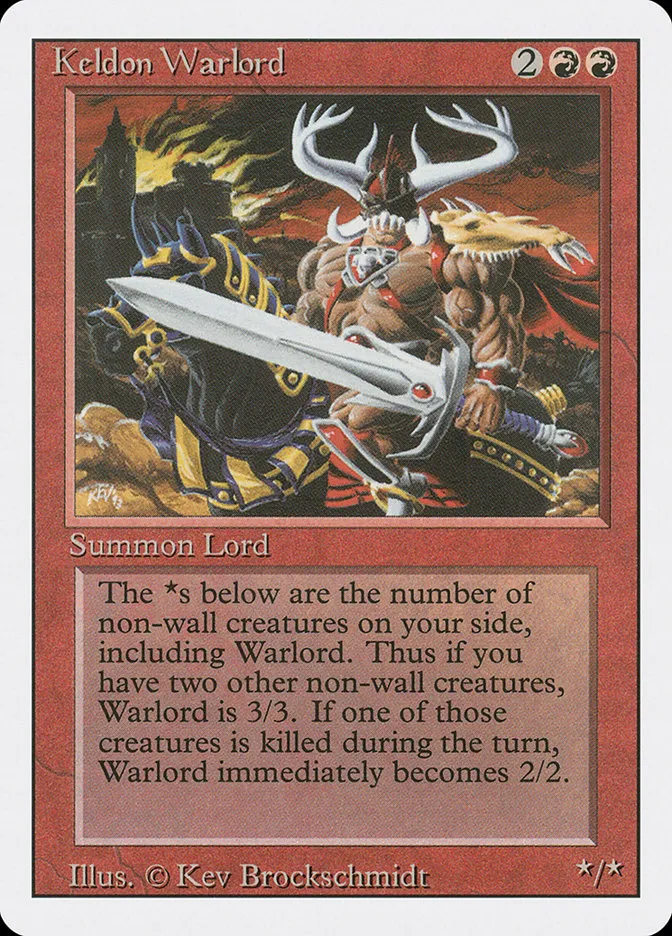 1994 Revised Edition Keldon Warlord uncommon #160 uncommon card image