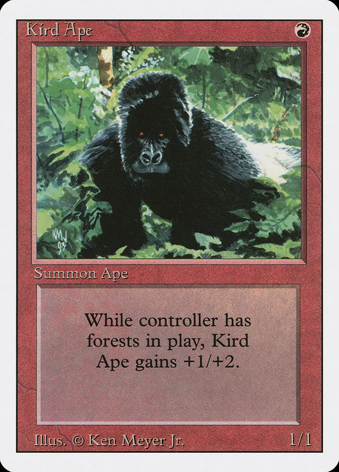 1994 Revised Edition Kird Ape common #161 common card image