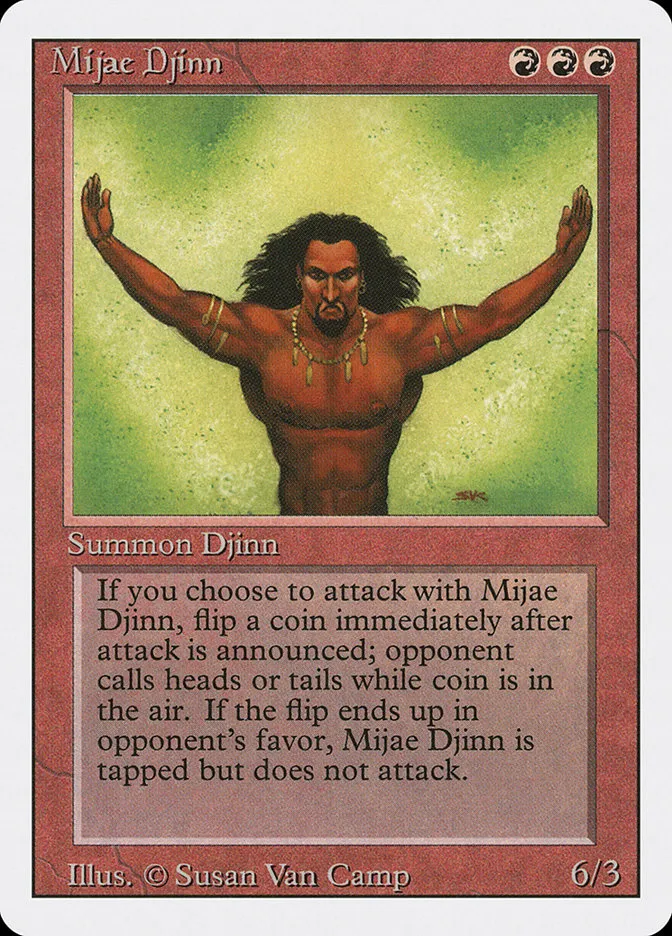 1994 Revised Edition Mijae Djinn rare #166 rare card image