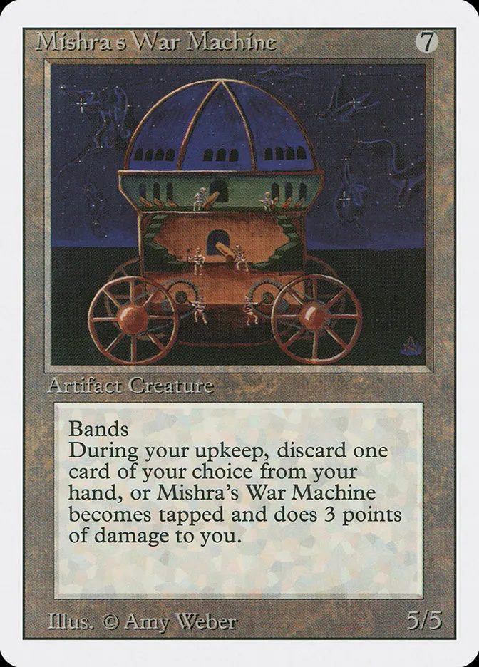 1994 Revised Edition Mishra's War Machine #266 rare card image