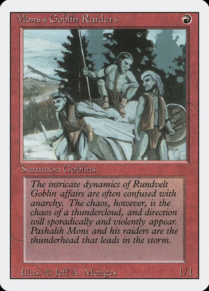 1994 Revised Edition Mons's Goblin Raiders #167 common card image