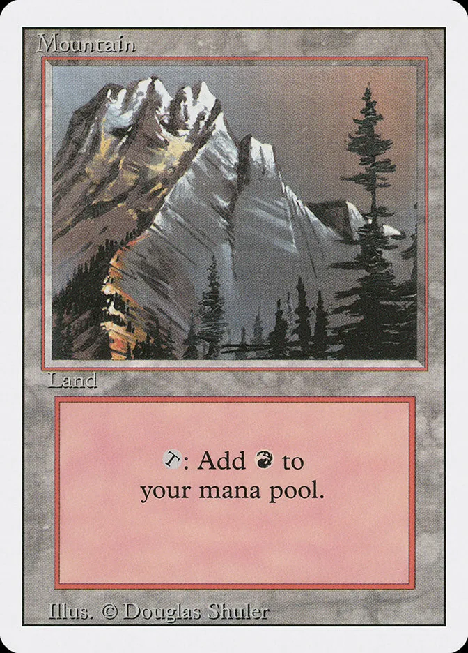 1994 Revised Edition Mountain common #301 common card image