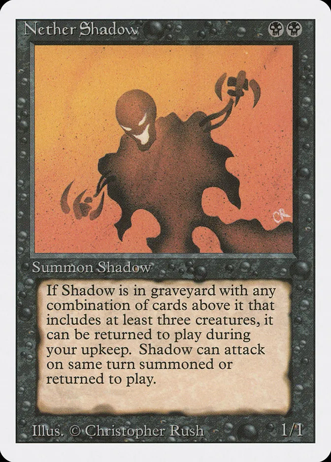 1994 Revised Edition Nether Shadow rare #118 rare card image