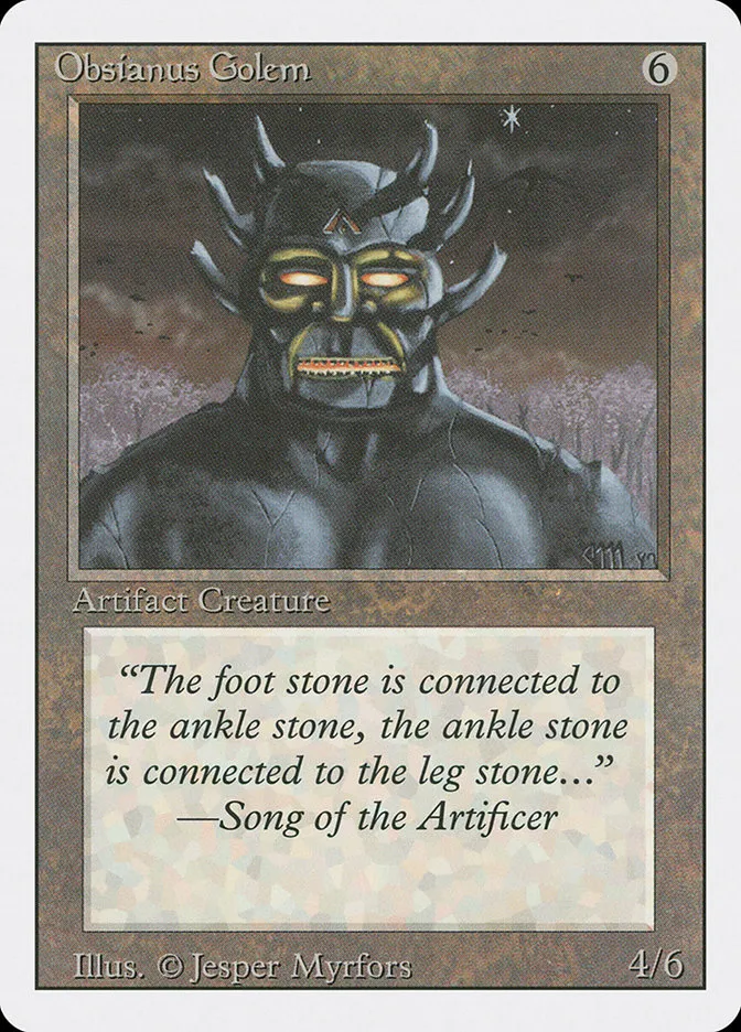 1994 Revised Edition Obsianus Golem uncommon #268 uncommon card image