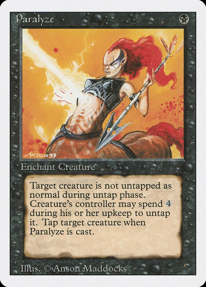 1994 Revised Edition Paralyze common #121 common card image
