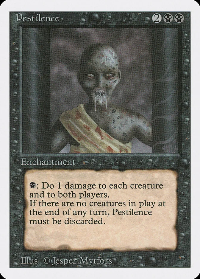 1994 Revised Edition Pestilence common #122 common card image