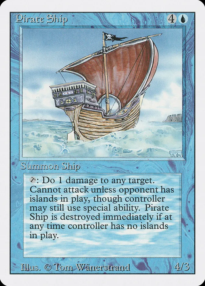 1994 Revised Edition Pirate Ship rare #72 rare card image