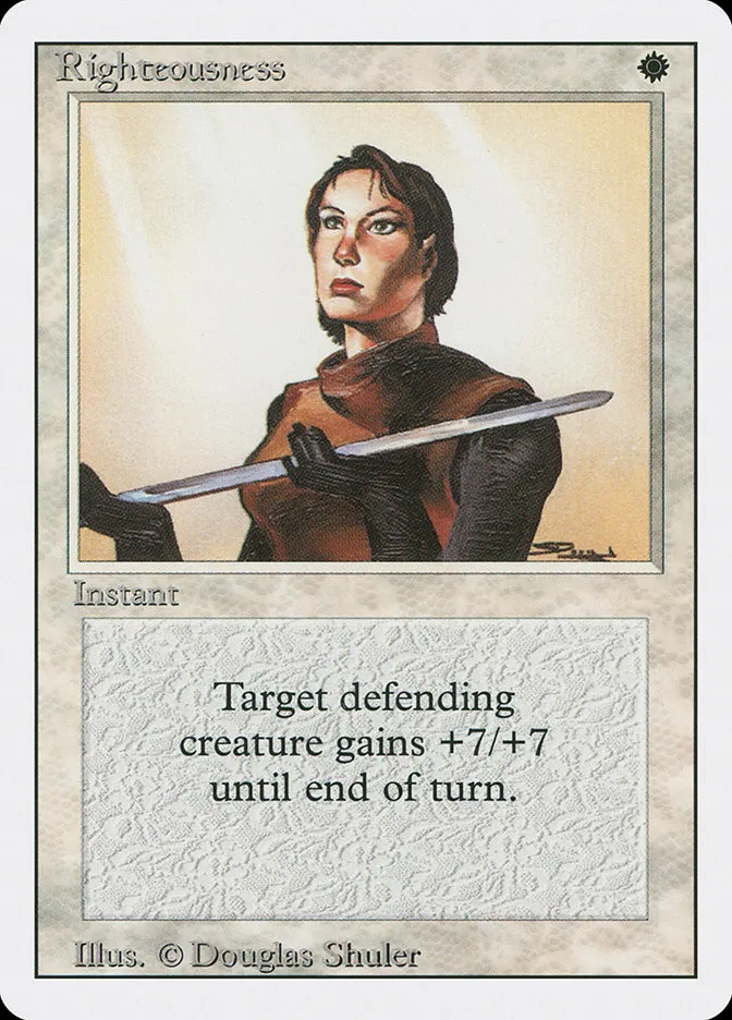 1994 Revised Edition Righteousness rare #37 rare card image