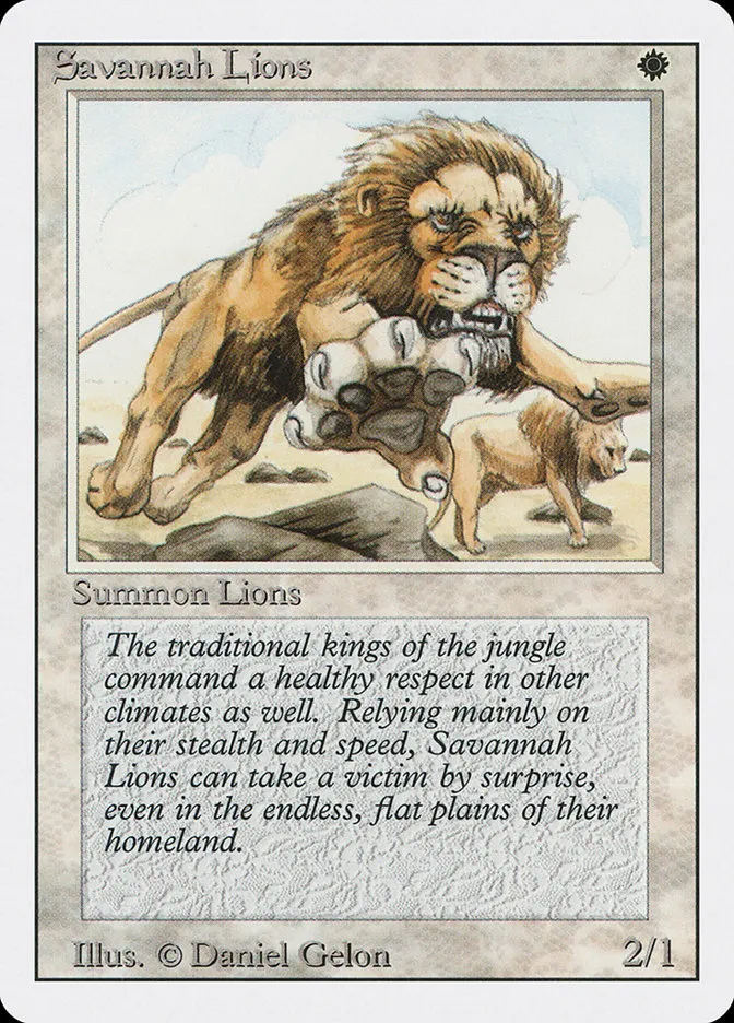1994 Revised Edition Savannah Lions rare #39 rare card image