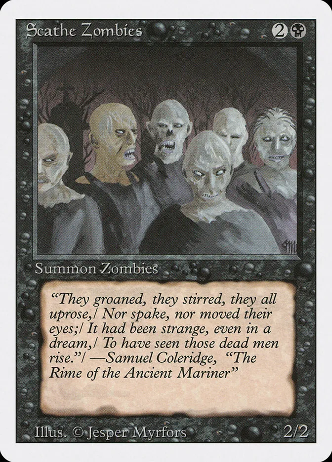1994 Revised Edition Scathe Zombies common #127 common card image