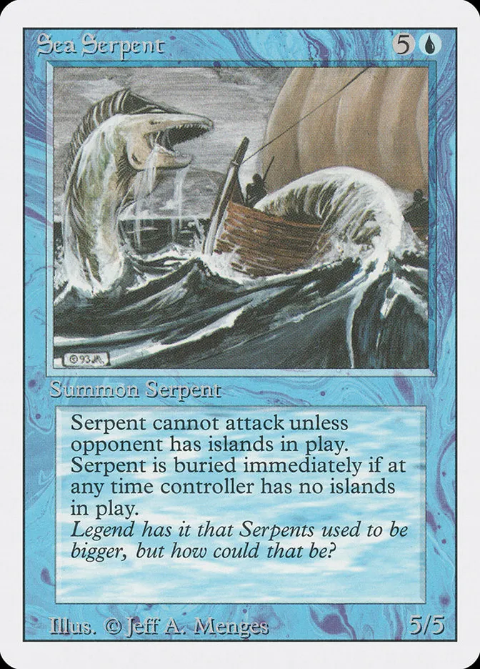 1994 Revised Edition Sea Serpent common #78 common card image