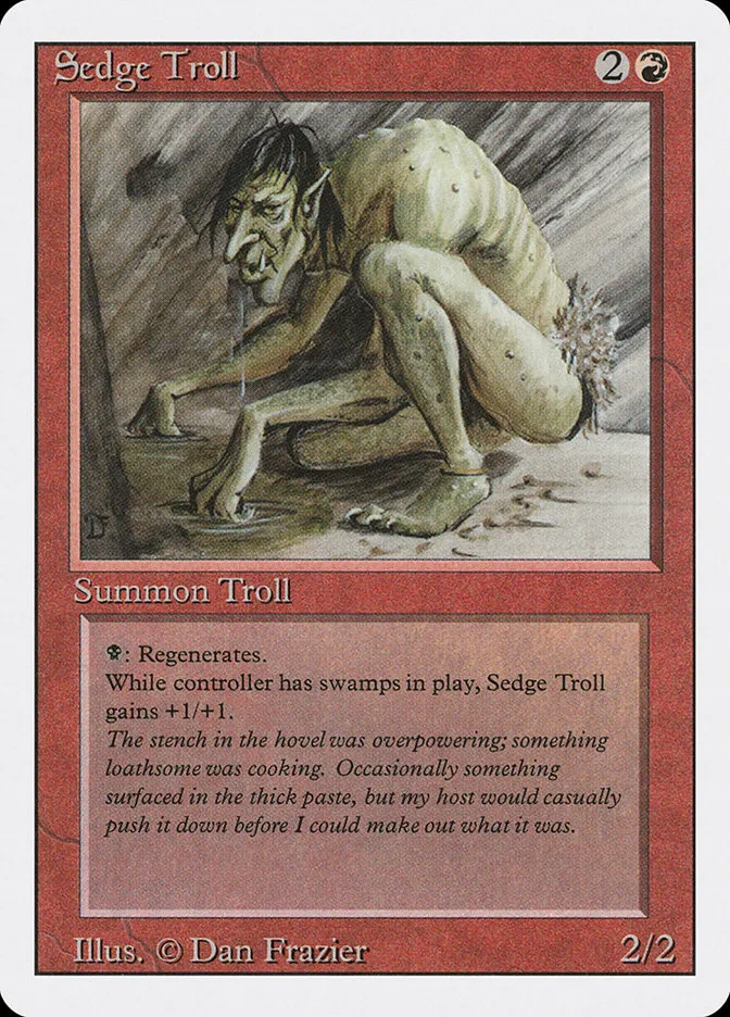 1994 Revised Edition Sedge Troll #174 rare card image
