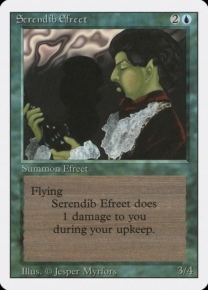 1994 Revised Edition Serendib Efreet rare #79 rare card image