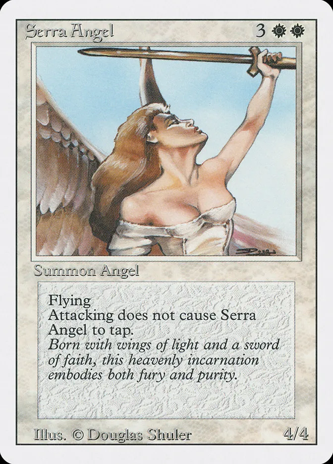 1994 Revised Edition Serra Angel uncommon #40 uncommon card image