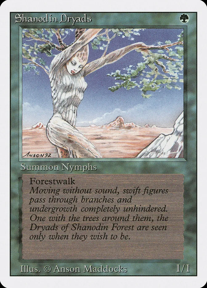 1994 Revised Edition Shanodin Dryads common #216 common card image
