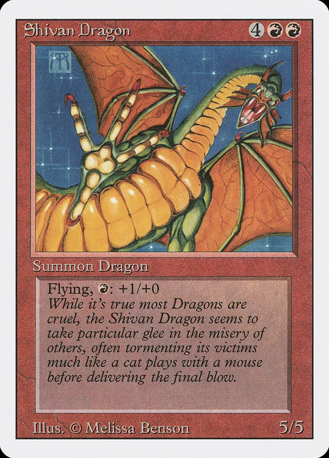 1994 Revised Edition Shivan Dragon rare #177 rare card image