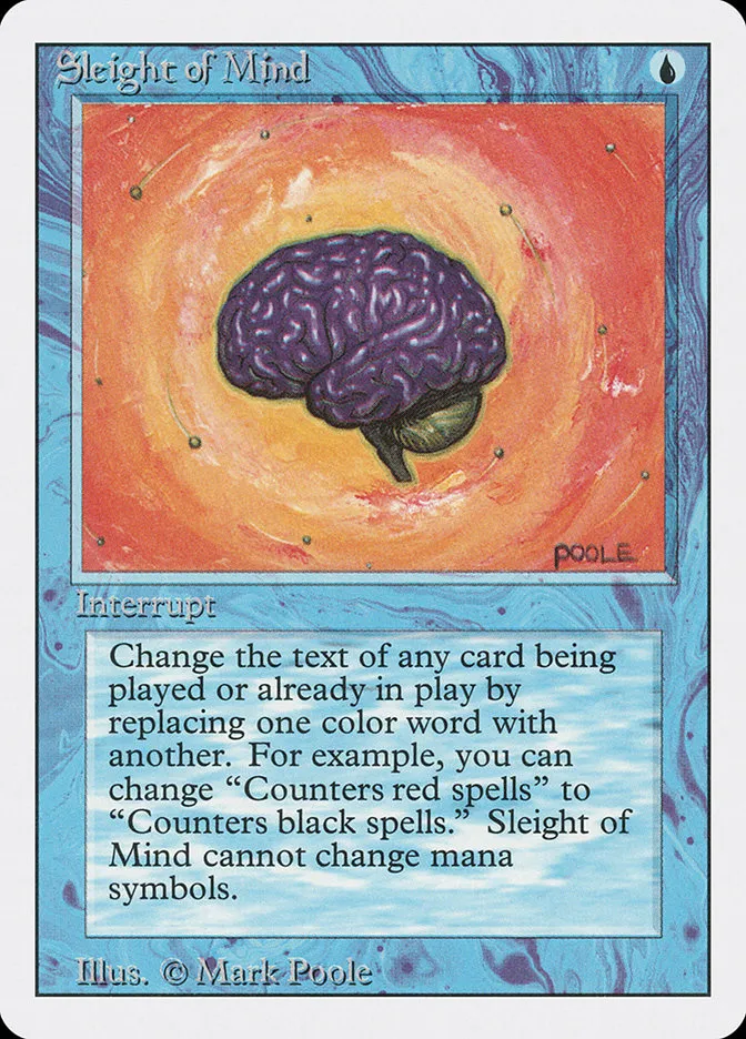 1994 Revised Edition Sleight of Mind rare #81 rare card image