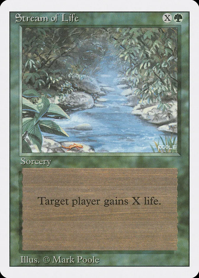 1994 Revised Edition Stream of Life common #217 common card image