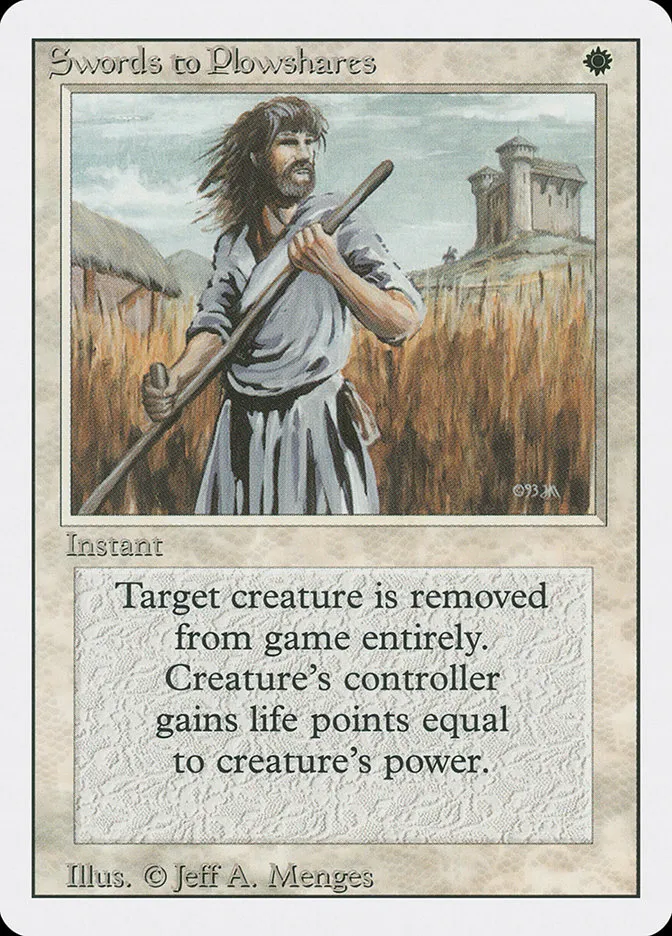 1994 Revised Edition Swords to Plowshares uncommon #41 uncommon card image