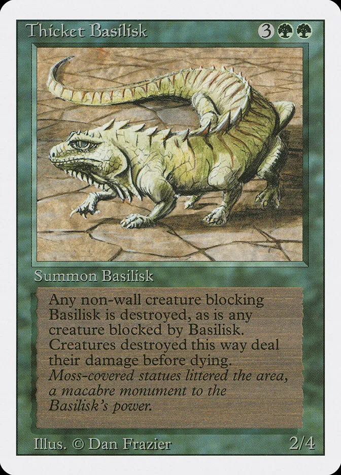 1994 Revised Edition Thicket Basilisk uncommon #218 uncommon card image