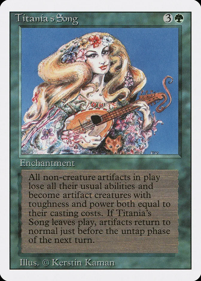 1994 Revised Edition Titania's Song #220 rare card image