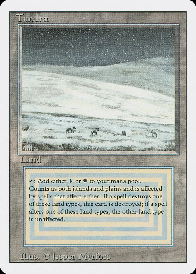1994 Revised Edition Tundra rare #289 rare card image