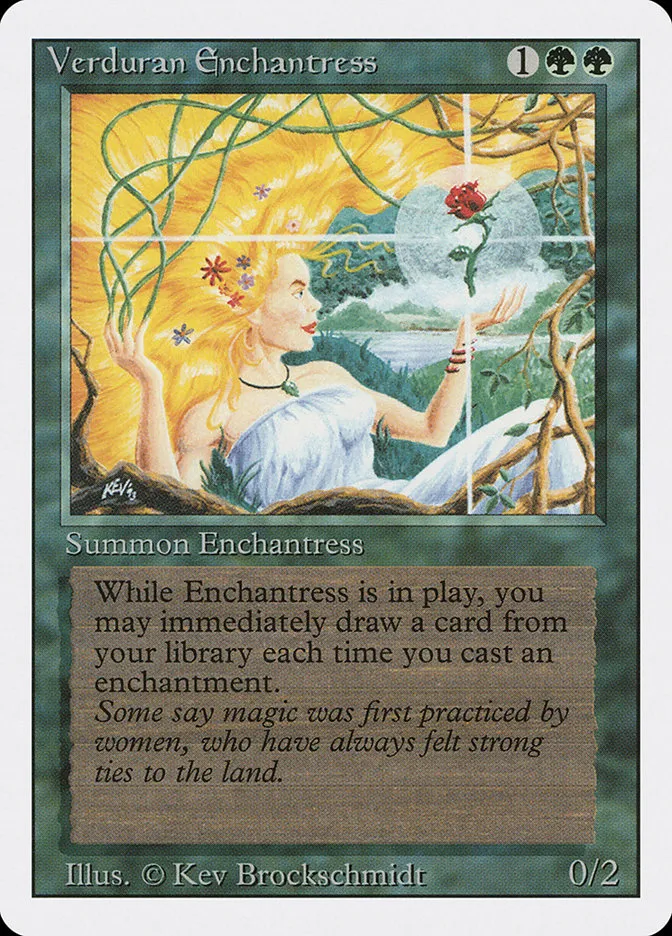1994 Revised Edition Verduran Enchantress rare #223 rare card image