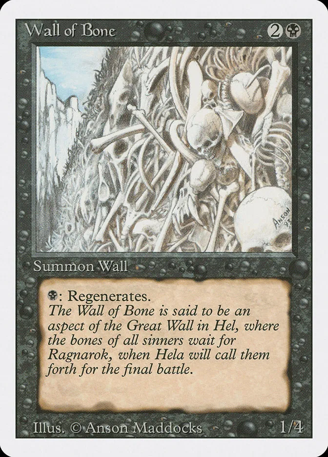 1994 Revised Edition Wall of Bone uncommon #134 uncommon card image
